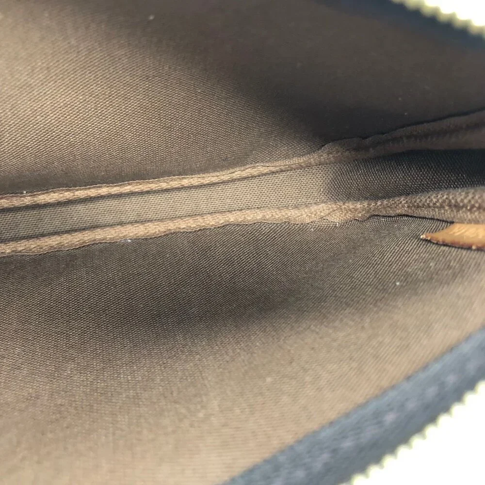 LOUIS VUITTON Authentic Brown Monogram Leather Pochette Mini Bag - Picture 7 of 10